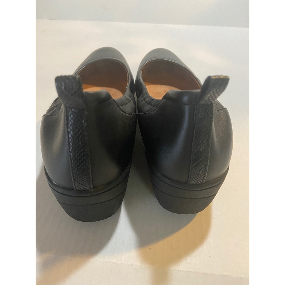 Vionic Black Leather Wedge Jacey Womens Size 10 Comfort Orthotic Shoes - Picture 6 of 10